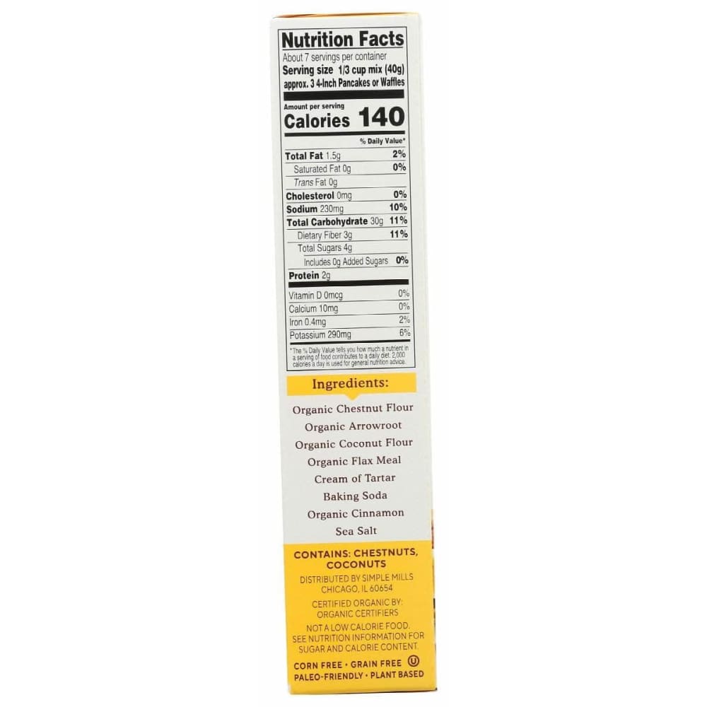 SIMPLE MILLS Simple Mills Mix Pancake Waffle Chestnut, 10 Oz