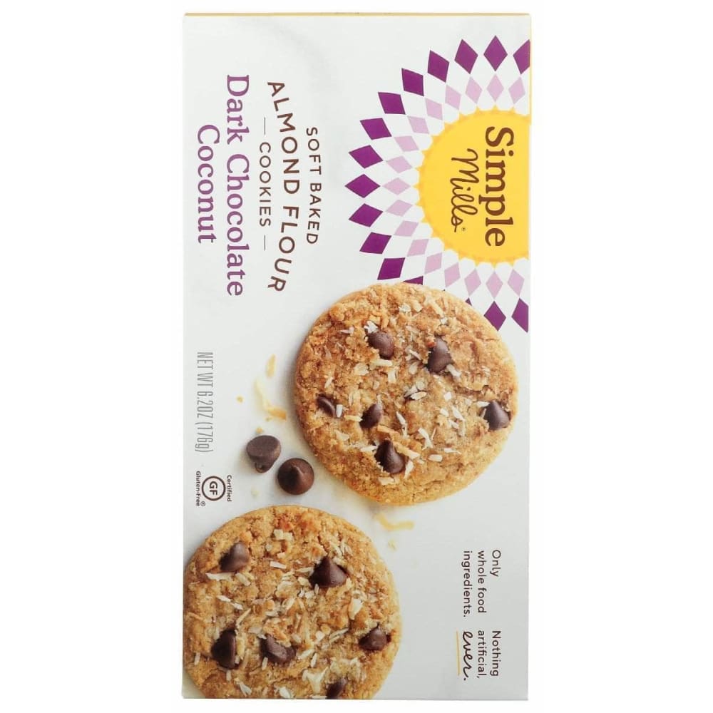 SIMPLE MILLS Simple Mills Soft Baked Dark Chocolate Toasted Coconut Cookies, 6.2 Oz