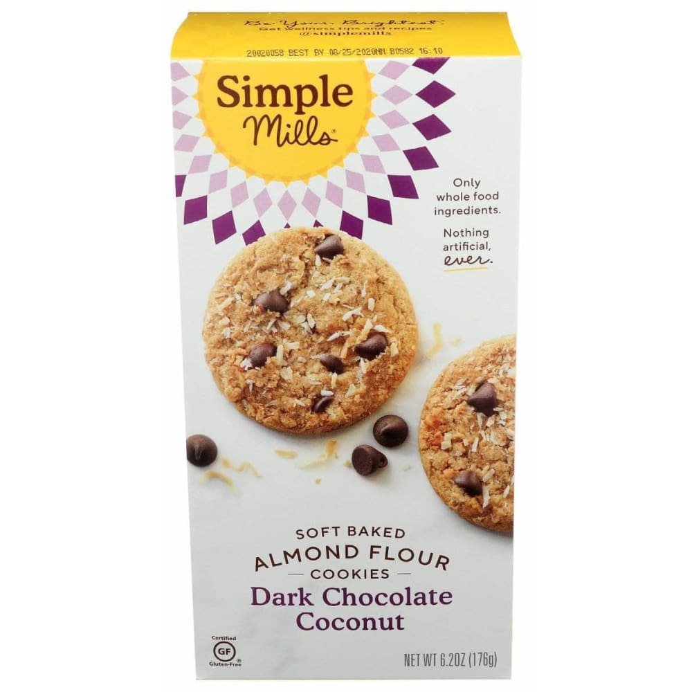 SIMPLE MILLS Simple Mills Soft Baked Dark Chocolate Toasted Coconut Cookies, 6.2 Oz