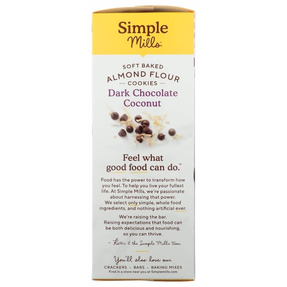 SIMPLE MILLS Simple Mills Soft Baked Dark Chocolate Toasted Coconut Cookies, 6.2 Oz