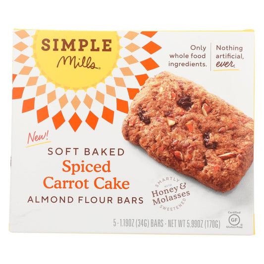 SIMPLE MILLS: Spiced Carrot Cake Soft Baked Bars 5.99 oz (Pack of 4) - Grocery > Nutritional Bars - SIMPLE MILLS