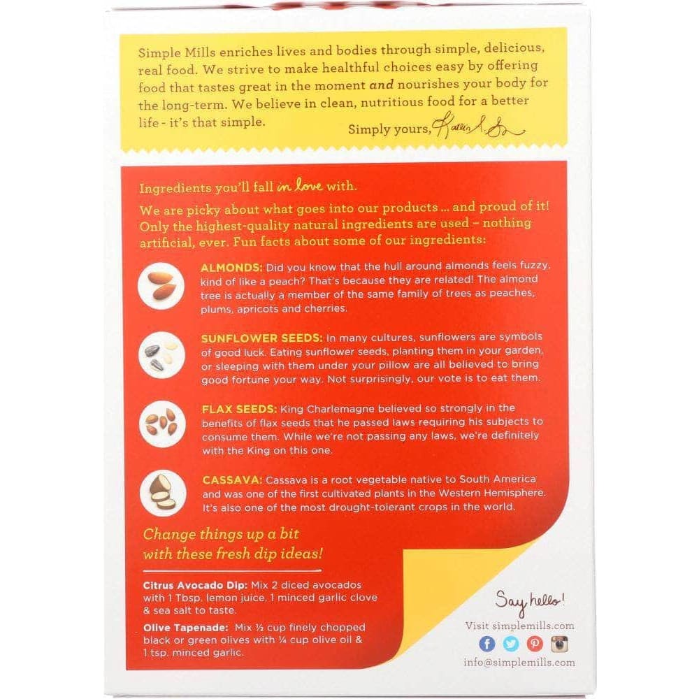 Simple Mills Simple Mills  Sundried Tomato Basil Crackers, 4.25 oz