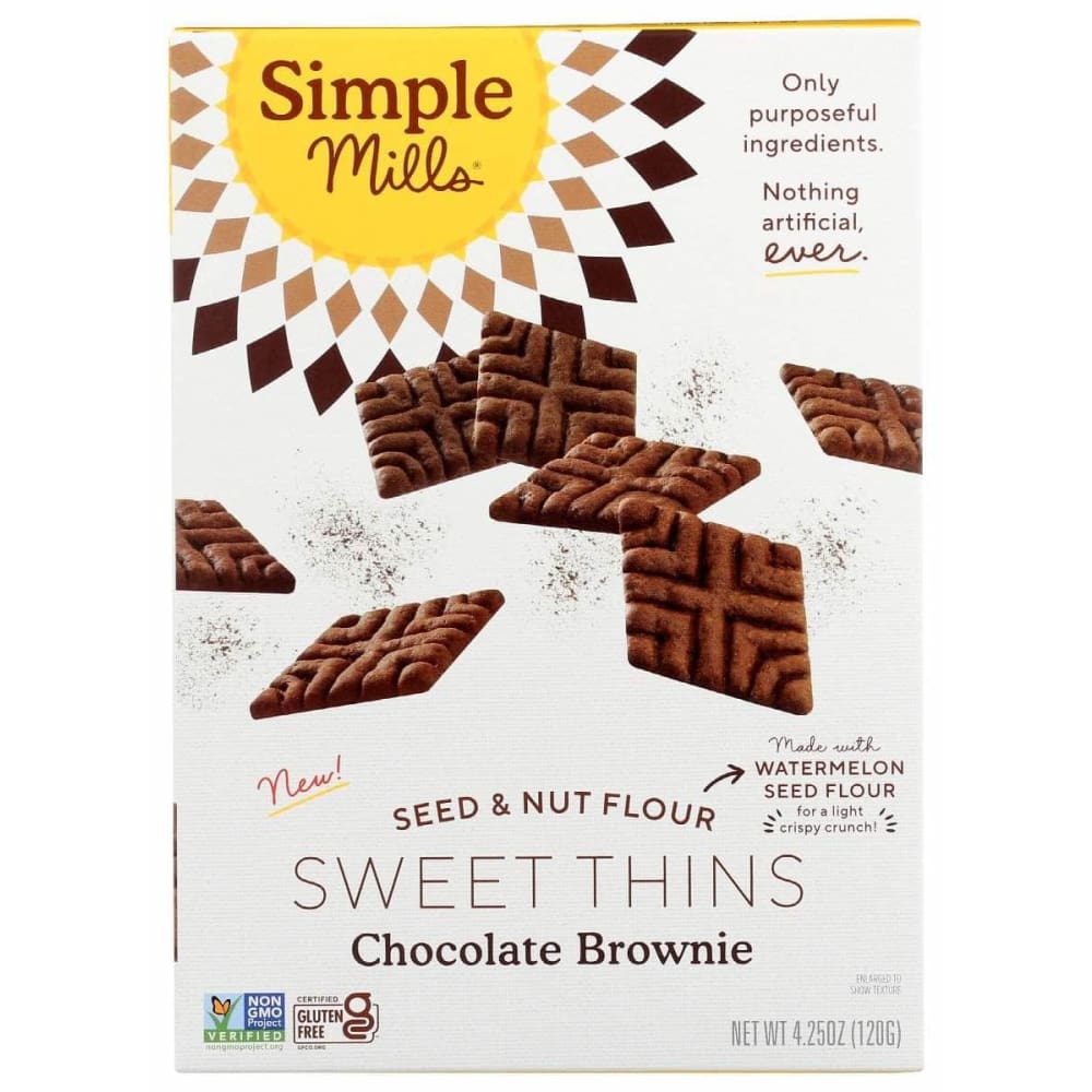 SIMPLE MILLS Simple Mills Sweet Thins Choco Brownie, 4.25 Oz