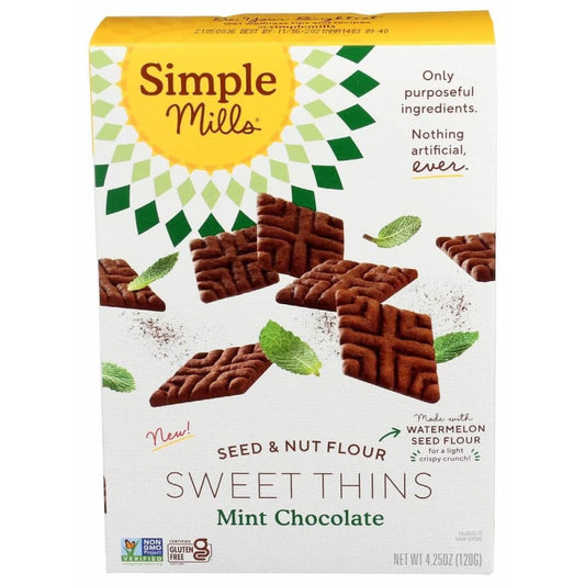 SIMPLE MILLS Simple Mills Sweet Thins Chocolate Mint, 4.25 Oz