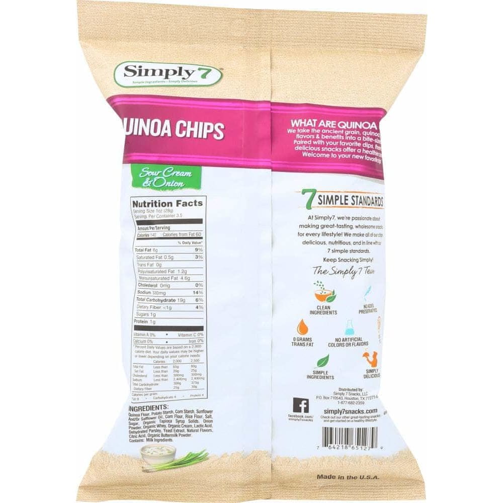Simply 7 Simply 7 Quinoa Chips Sour Cream & Onion, 3.5 oz