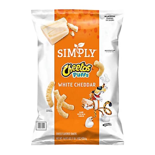 Simply Cheetos Puffs White Cheddar Cheese Snacks 16.875 oz. - Home/Grocery/Snacks/Chips/ - Cheetos