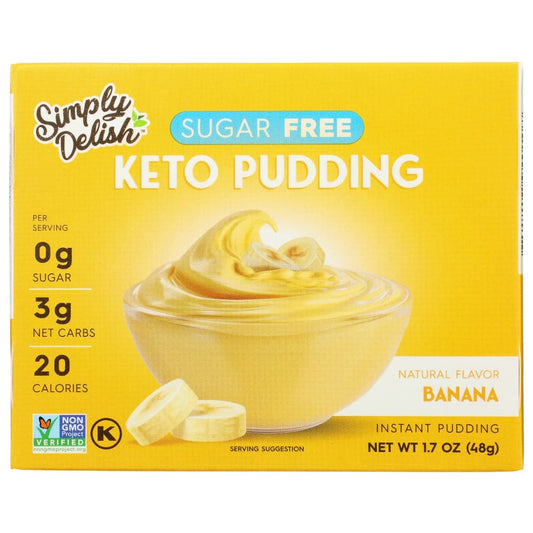 SIMPLY DELISH: Pudding Banana Instant Sf 1.7 OZ (Pack of 6) - Chocolate Desserts and Sweets - SIMPLY DELISH