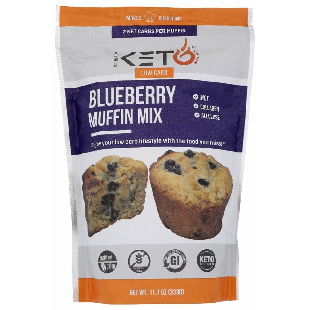 SIMPLY KETO NUTRITION Grocery > Cooking & Baking > Baking Ingredients SIMPLY KETO NUTRITION: Low Carb and Keto Friendly Blueberry Muffin Mix, 11 oz