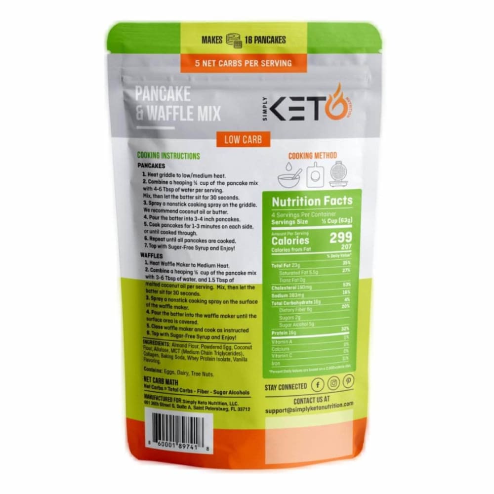 SIMPLY KETO NUTRITION Simply Keto Nutrition Pancake Mix, 8.8 Oz