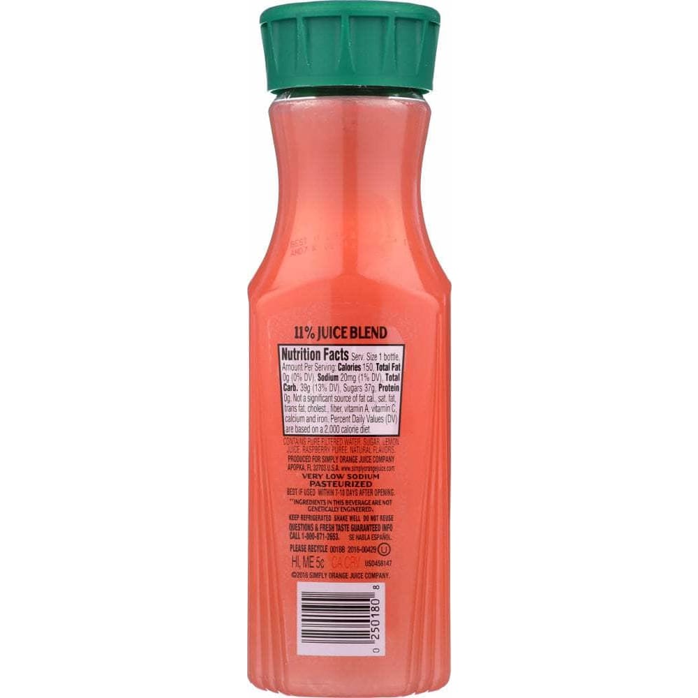 Simply Beverages Simply Orange Juice Lemonade Raspberry, 340 ml