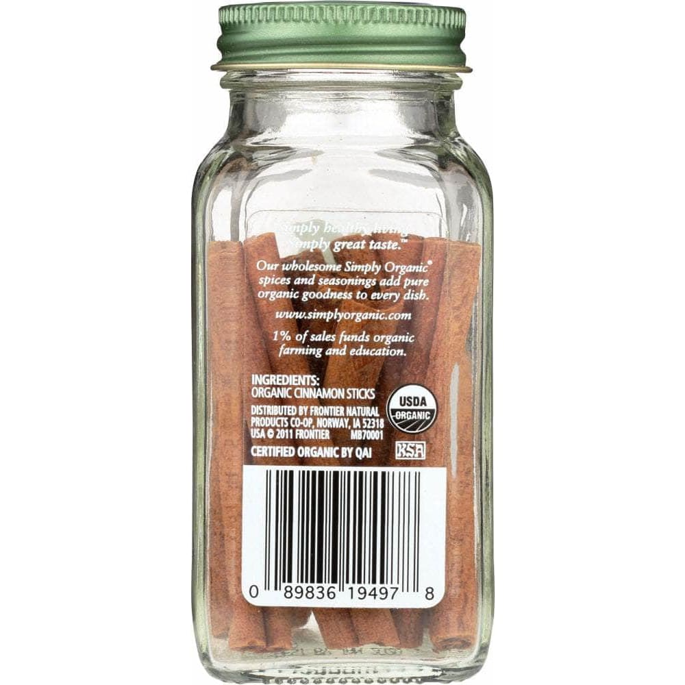Simply Organic Simply Organic Cinnamon Stix Whole Bottle, 1.13 oz