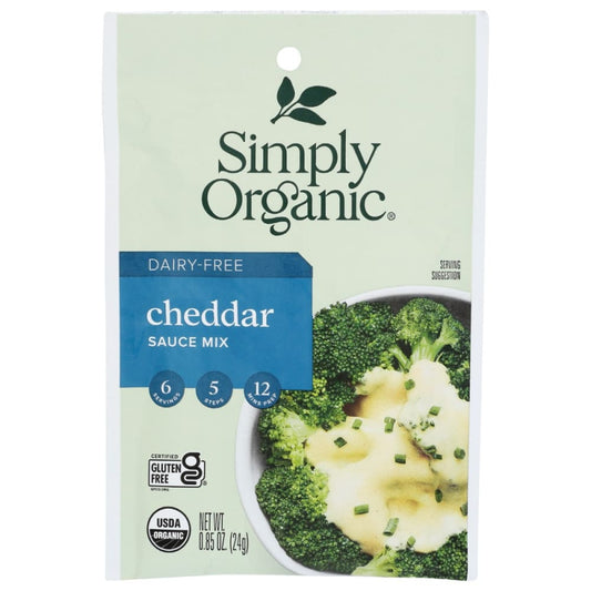 SIMPLY ORGANIC: Dairy Free Cheddar Sauce Mix 0.85 oz (Pack of 6) - Meal Ingredients > Sauces - SIMPLY ORGANIC