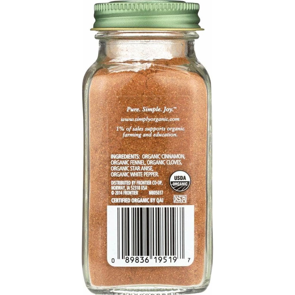 Simply Organic Simply Organic Five Spice Powder, 2.01 oz