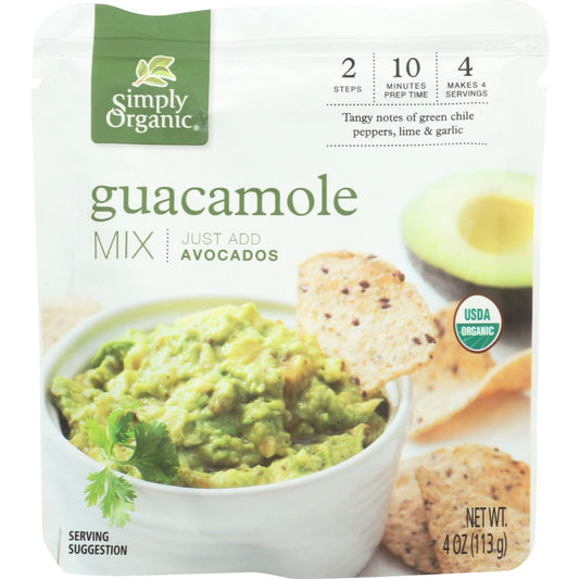 SIMPLY ORGANIC: Organic Guacamole Spicy Dip 4 oz (Pack of 5) - Dips - SIMPLY ORGANIC