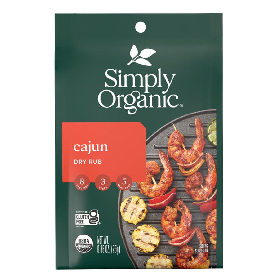 SIMPLY ORGANIC: Mix Cajun Dry Rub 0.88 oz (Pack of 6) - SIMPLY ORGANIC