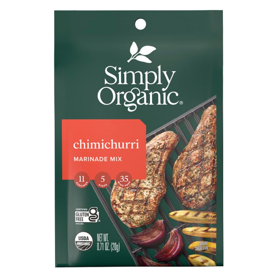 SIMPLY ORGANIC: Mix Chimichurri Marinade 0.71 oz (Pack of 6) - SIMPLY ORGANIC