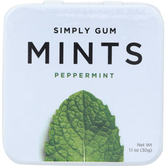 SIMPLYGUM: Peppermint Mints 30 gm (Pack of 5) - Grocery > Chocolate Desserts and Sweets > Breath Fresheners and Gums - Simplygum