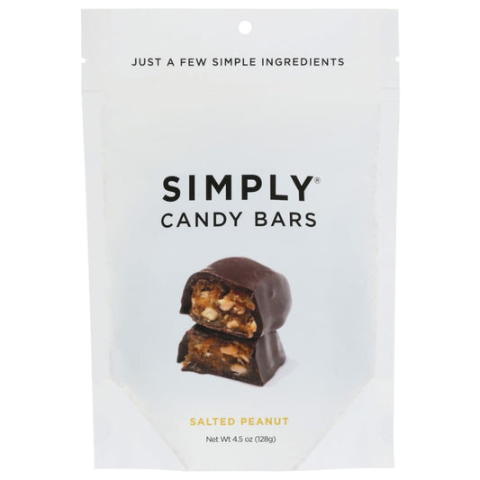 SIMPLYGUM: Salted Peanut Candy Bars 4.5 oz (Pack of 4) - Grocery > Chocolate Desserts and Sweets > Candy - SIMPLYGUM