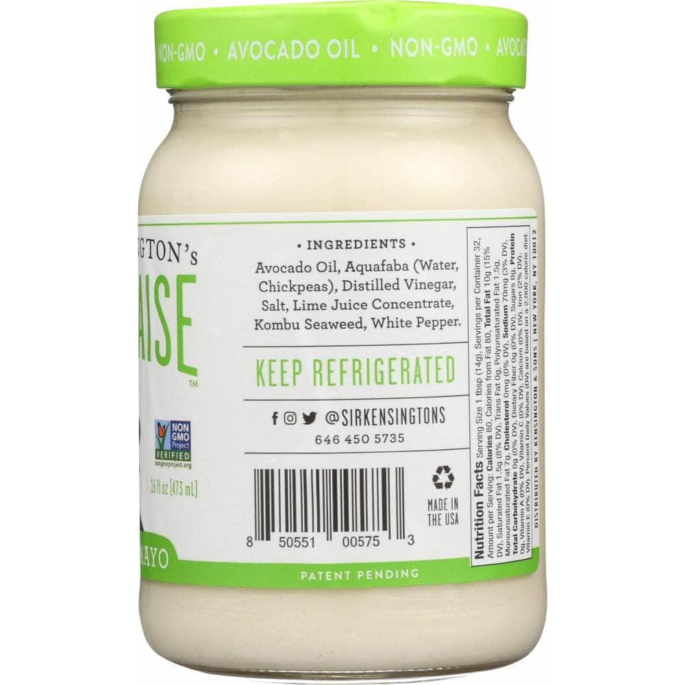 Sir Kensingtons Sir Kensingtons Fabanaise Avocado Oil Vegan Mayo, 16 oz