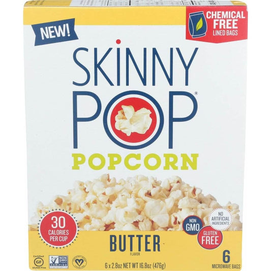 SKINNY POP Skinny Pop Butter Microwave Popcorn, 16.8 Oz