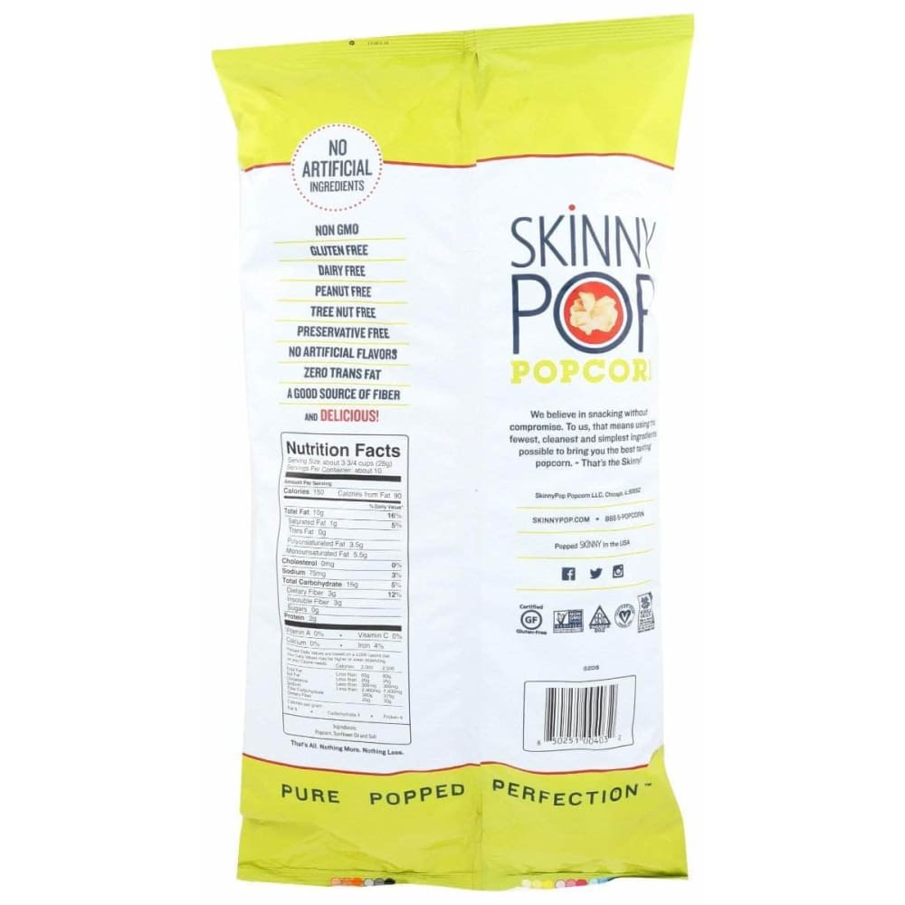 SKINNY POP Skinny Pop Popcorn Party Bag Orgnl, 10 Oz