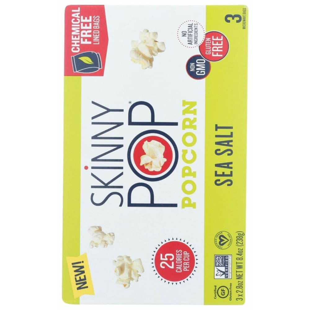 SKINNY POP Skinny Pop Popcorn Sea Salt Microwave, 8.4 Oz