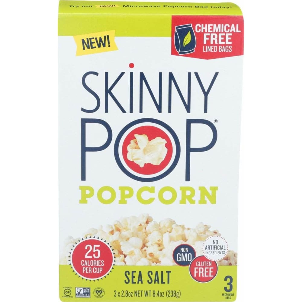 SKINNY POP Skinny Pop Popcorn Sea Salt Microwave, 8.4 Oz