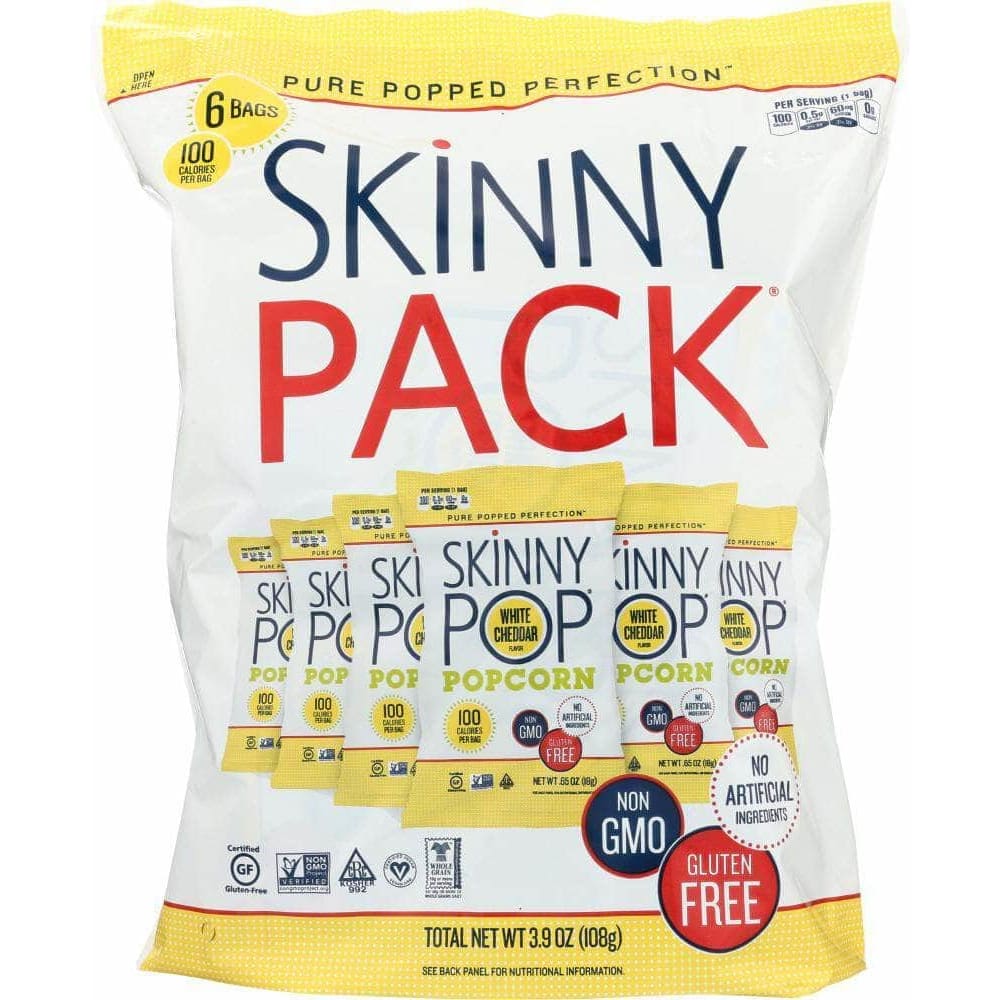 Skinny Pop Skinny Pop White Cheddar Popcorn 6 Count, 3.9 oz