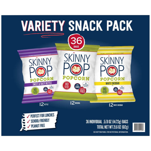 SkinnyPop SkinnyPop Variety Pack 36 ct. - Home/Grocery Household & Pet/Canned & Packaged Food/Snacks/Salty Snacks/ - SkinnyPop