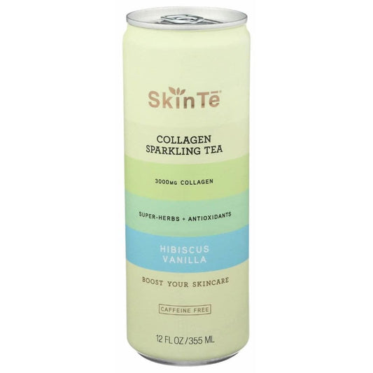 SKINTE Skinte Collagen Sparkling Tea Hibiscus Vanilla, 12 Fo