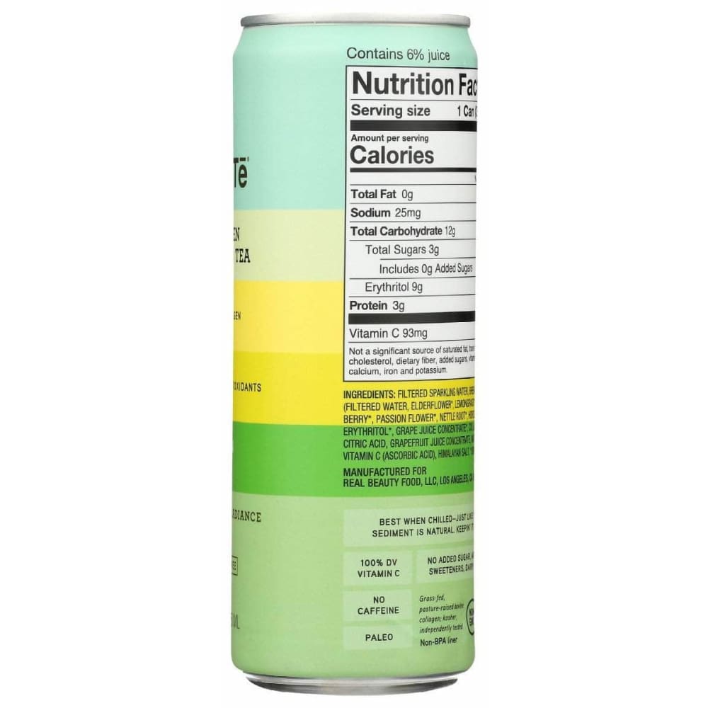 SKINTE Skinte Collagen Tea Sparkling Lemon Lime, 12 Fo