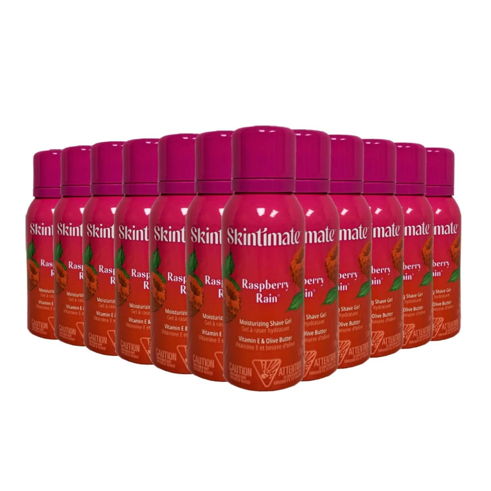 Skintimate Signature Scents Raspberry Rain Women’s Shave Gel - Trial Size - 2.75oz - 12 Pack - Gel - Skintimate