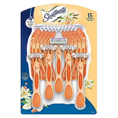 Skintimate Vanilla Sugar Disposable Razors 15 ct. - Home/Personal Care/Shave & Grooming/Razors/ - Skintimate