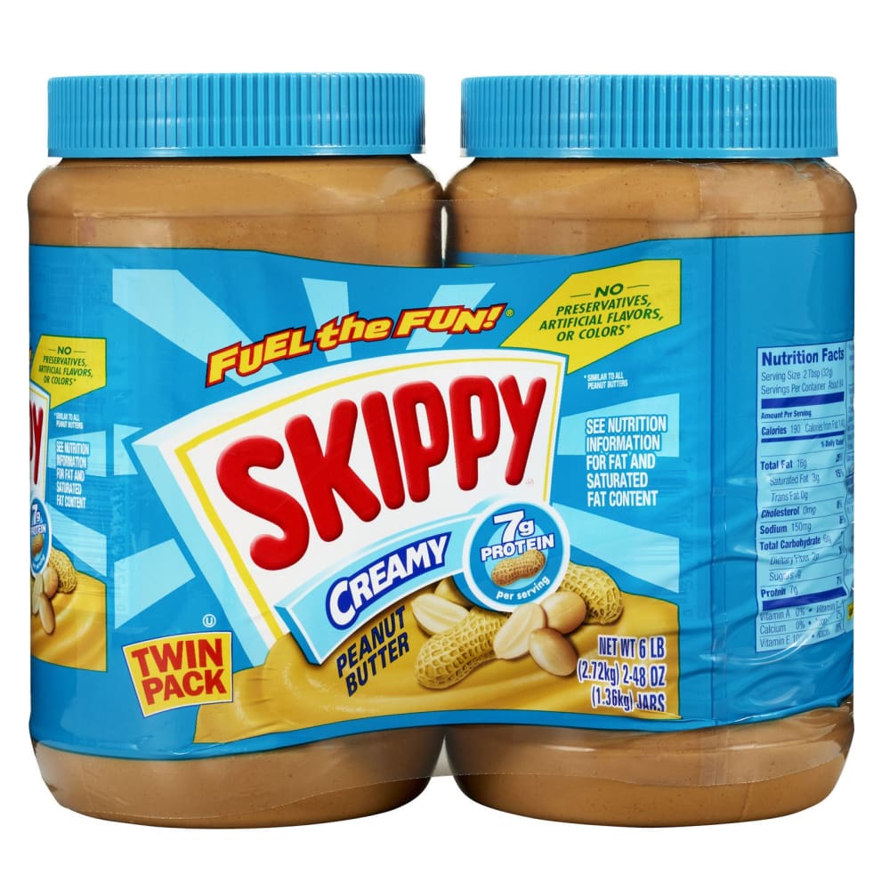 Skippy Creamy Peanut Butter 2 pk./48 oz. - Skippy