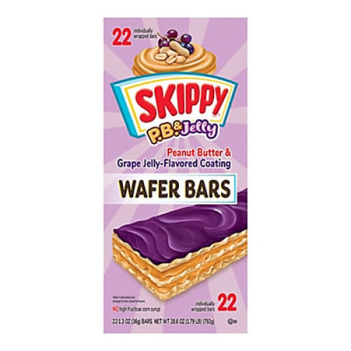 Skippy Peanut Butter & Grape Jelly Coated Wafer Bars 22 ct. - Home/Grocery/Specialty Shops/New To Grocery/ - Skippy