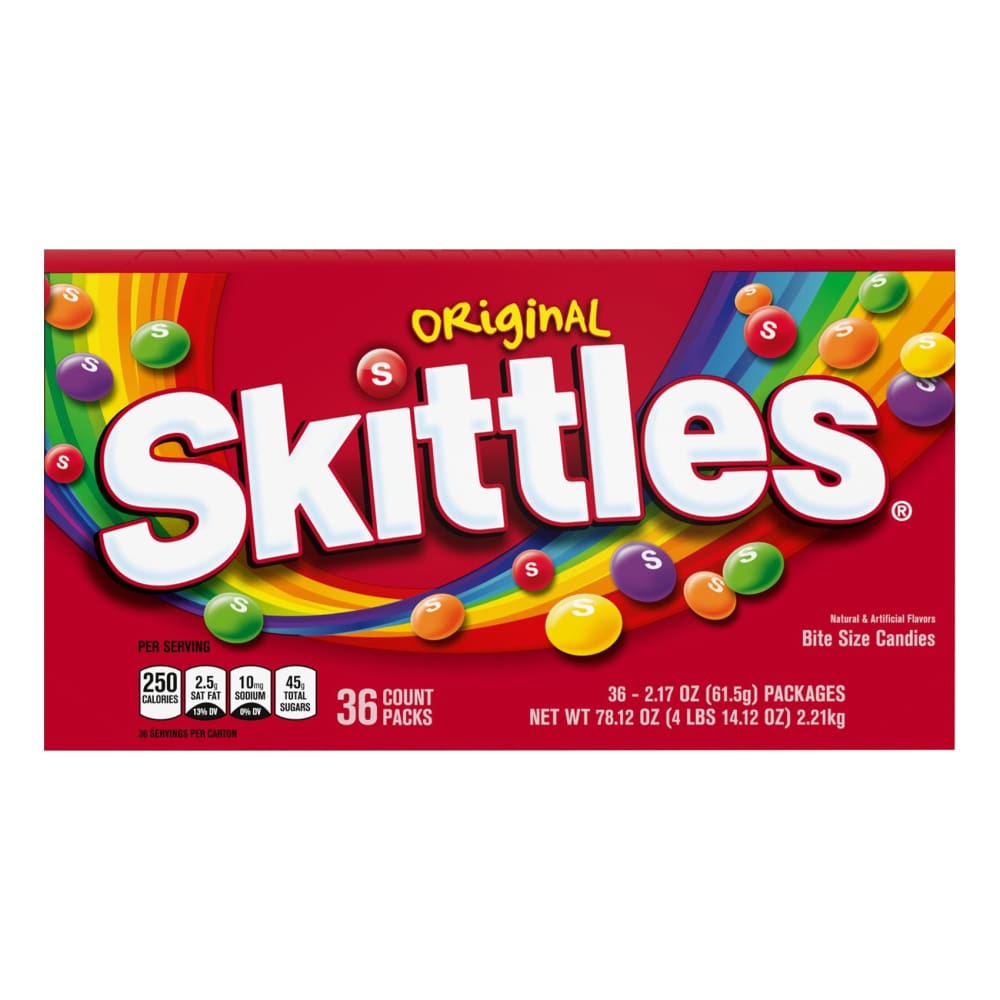 Skittles Original Chewy Full-Size Bulk Candy 36 pk. - Home/Grocery Household & Pet/Buy More Save More/Save on Candy/ - Unbranded