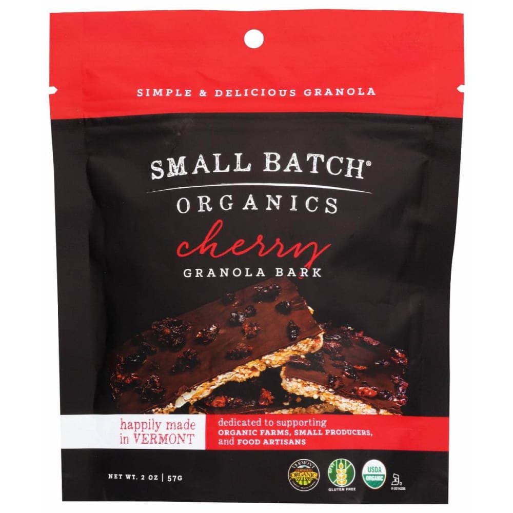 SMALL BATCH ORGANICS Grocery > Snacks > Cookies > Bars Granola & Snack SMALL BATCH ORGANICS: Granola Bark Cherry, 2 oz