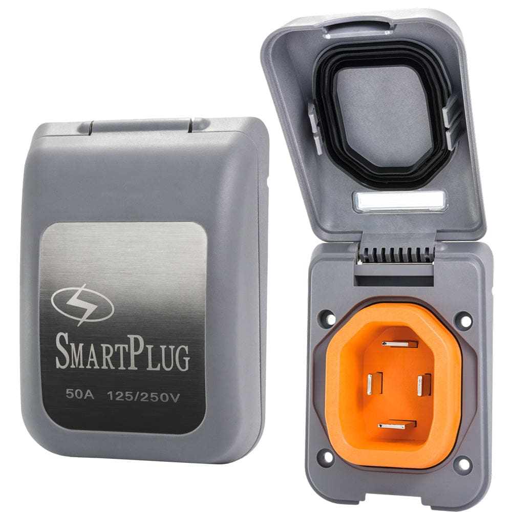 SmartPlug 50 AMP Male Non-Metallic Inlet Cover - Grey - Electrical | Accessories - SmartPlug