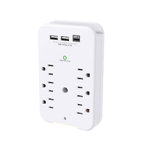 Smartpoint 6-Outlet Power Strip with USB Ports - Home/TV & Electronics/Cables Chargers & Accessories/ - Smartpoint