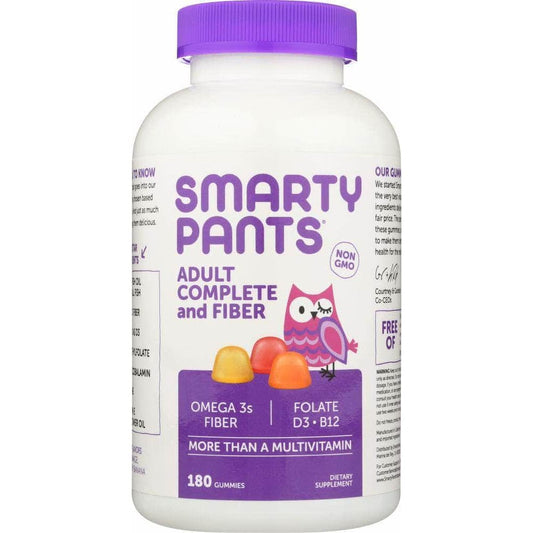 SMARTY PANTS Smartypants Adult Complete + Fiber + Multi + Omega 3 + Vitamin D, 180 Gummies