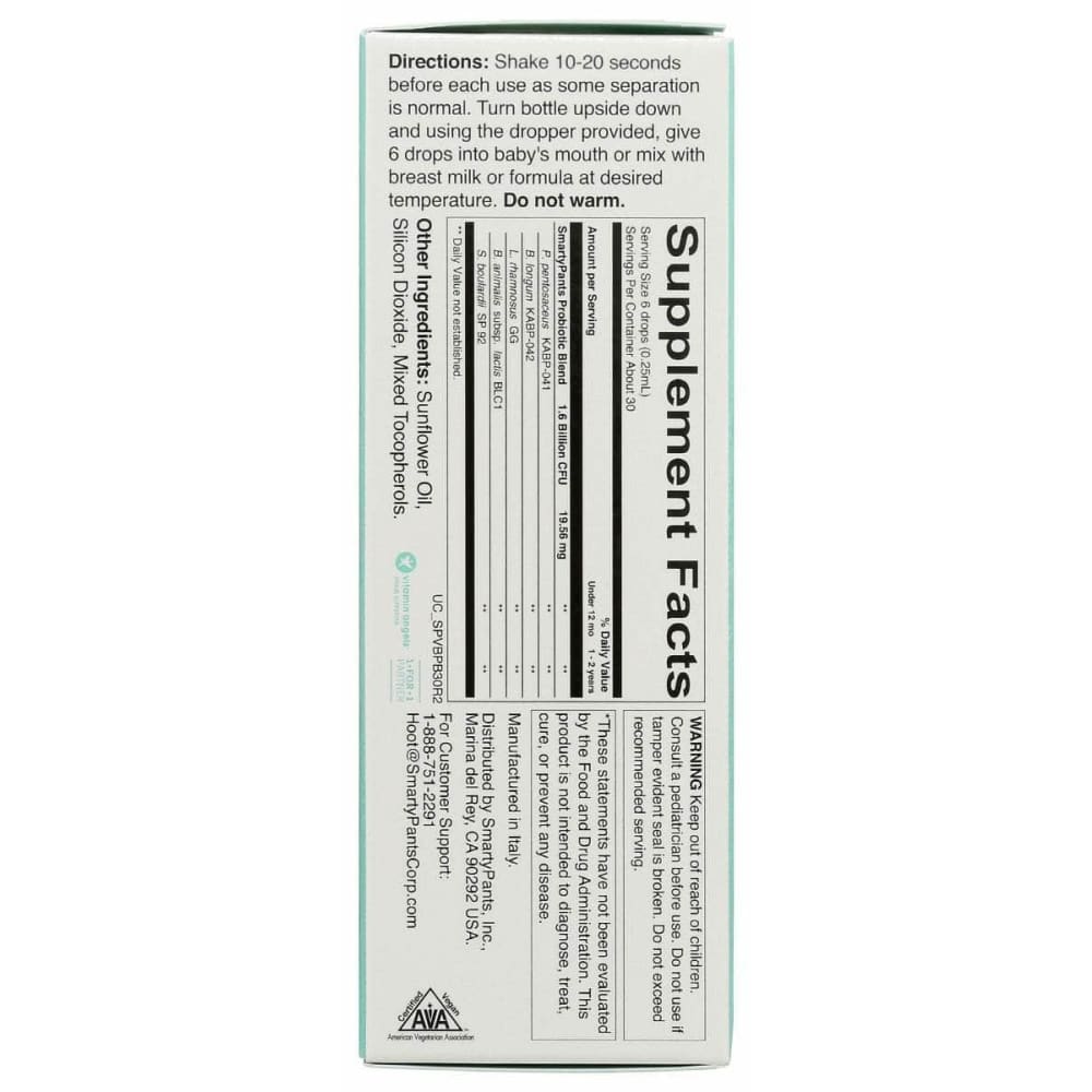 SMARTYPANTS Baby > Baby Health SMARTYPANTS: Baby Probiotic, 0.27 fo