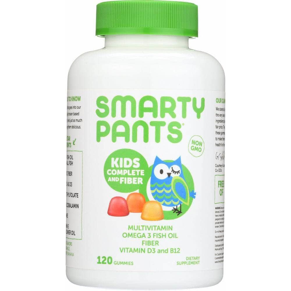 SMARTY PANTS Smartypants Kids Fiber Complete With No Sugar Added Multi + Omega 3 + Vitamin D, 120 Gummies