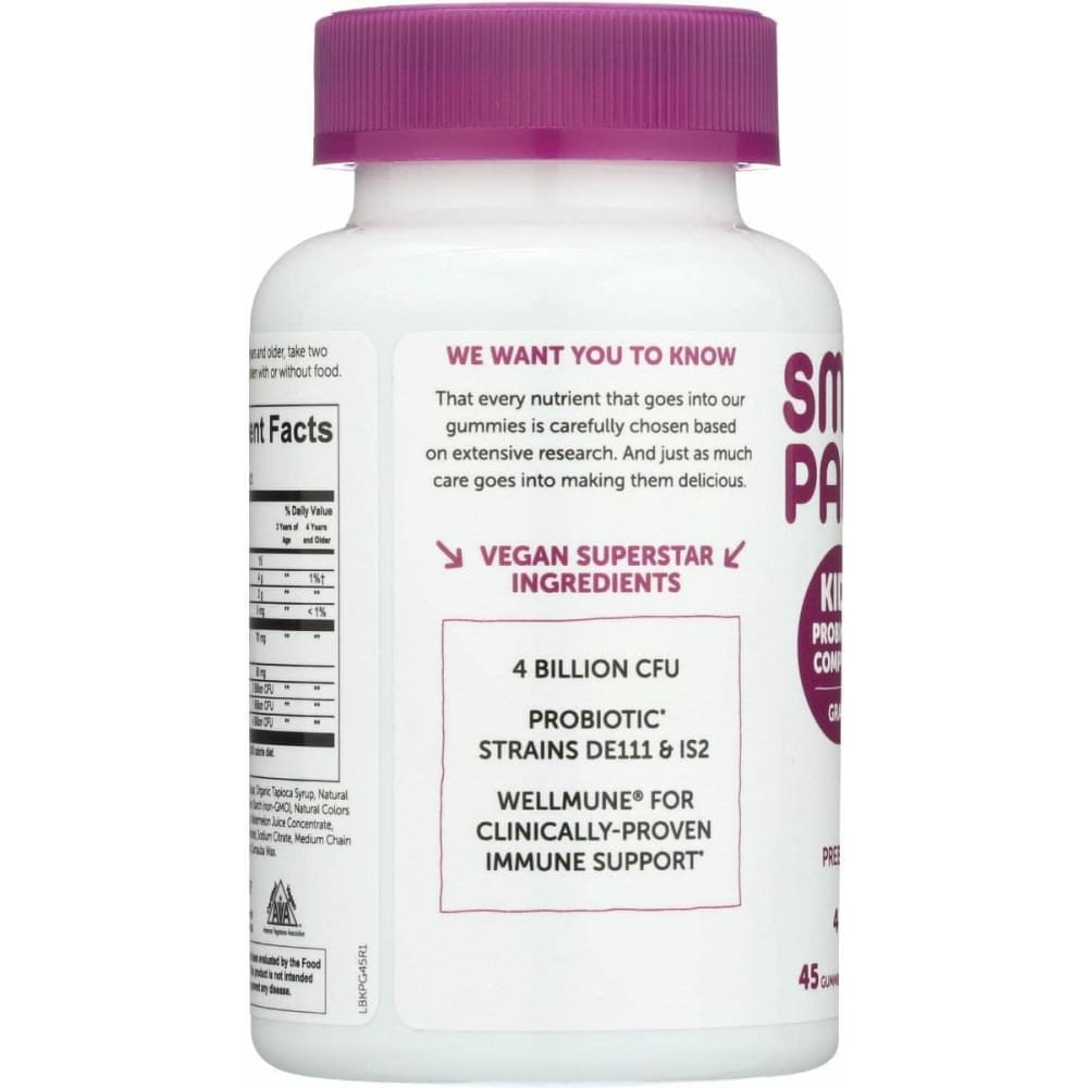 SMARTYPANTS Smartypants Kids Prebiotic And Probiotic Immunity Formula Grape, 45 Pc
