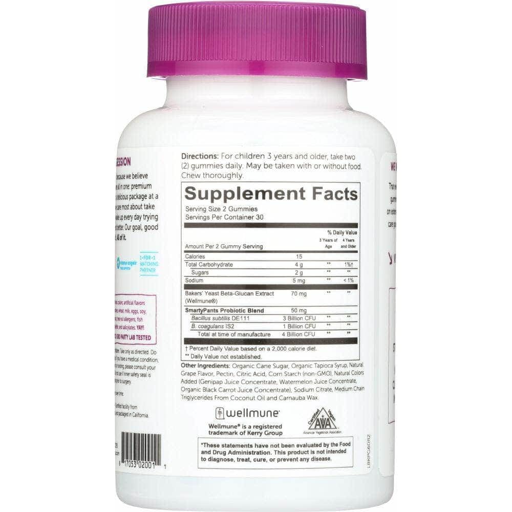 SMARTY PANTS Smartypants Probiotic Kids Grape, 60 Pc