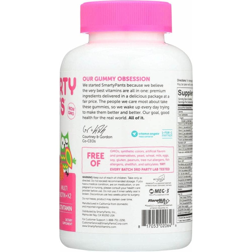 SMARTY PANTS Vitamins & Supplements > Vitamins & Minerals > VITAMINS & MINERALS CHILDREN SMARTYPANTS: Vitamins Teen Girl Omega 3, 90 pc