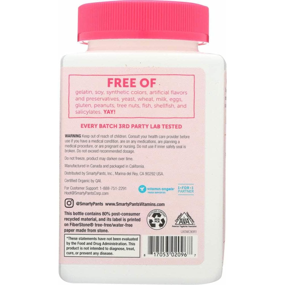 Smarty Pants Smartypants Womens Complete Organic Vitamin, 90 ea