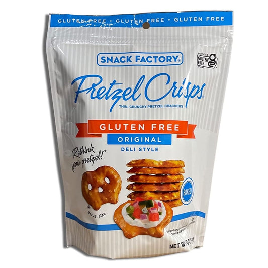 SNACK FACTORY: Gluten Free Original Pretzel Crisps 5 oz (Pack of 5) - Pretzels - SNACK FACTORY