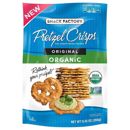 SNACK FACTORY Snack Factory Organic Original Pretzel Crisps, 9.35 Oz