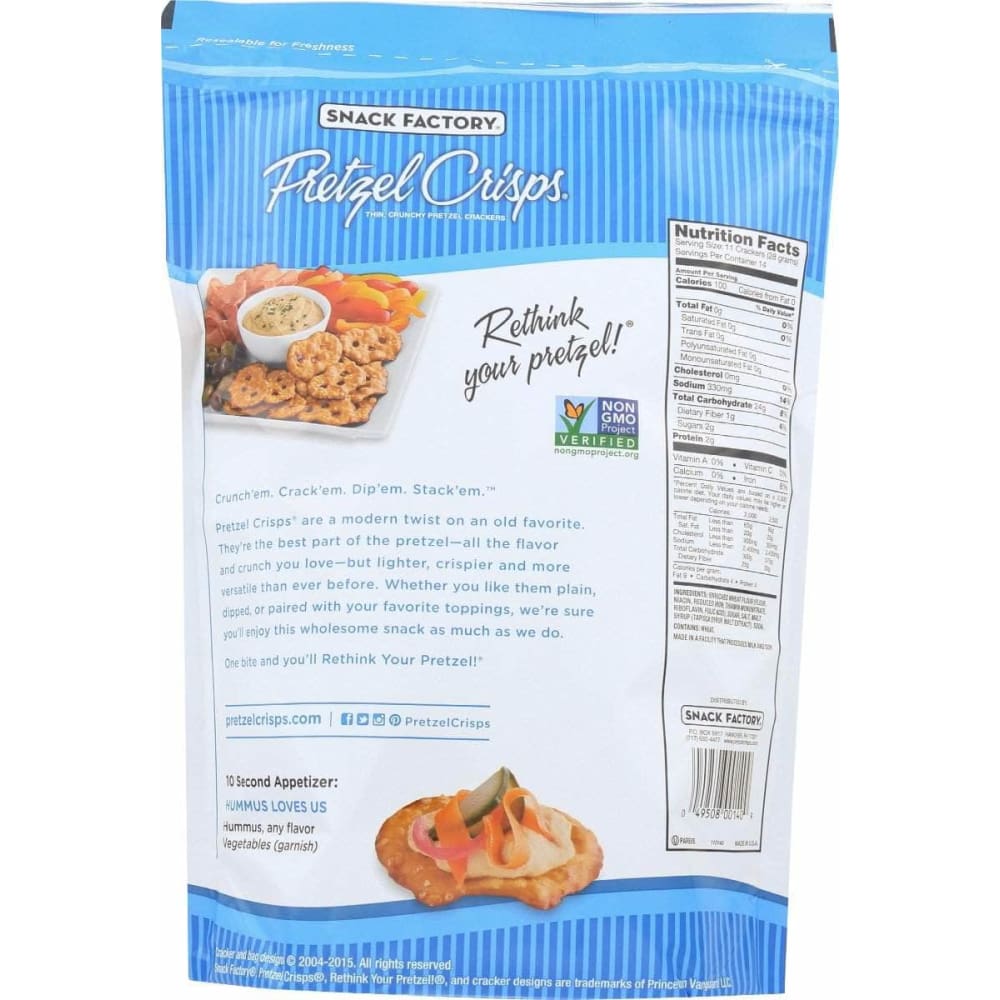 SNACK FACTORY Snack Factory Original Pretzel Crisps, 14 Oz