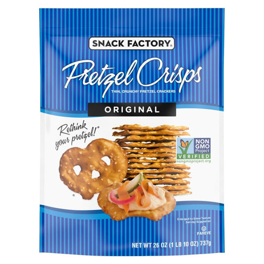 Snack Factory Snack Factory Original Pretzel Crisps 26 oz. - Home/Grocery Household & Pet/Canned & Packaged Food/Snacks/Salty Snacks/ -
